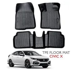 HONDA CIVIC X 2016-2021 TPE PLASTIC HEAVY DUTY 9D FLOOR MAT