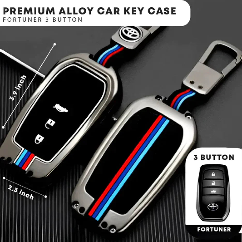 Toyota Fortuner 3 Button Protective  Zinc Alloy Remote Key Cover